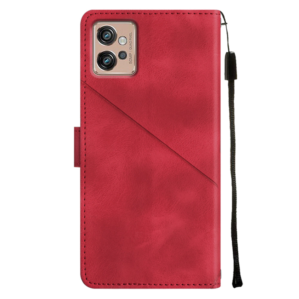 PT005 YB Imprinting Series-6 For Motorola Moto G32 4G Wallet Stand PU Leather Cover Skin Touch Phone Case PT005 YB Imprinting Series-6 For Motorola Moto G32 4G Wallet Stand PU Leather Cover Skin Touch Phone Case